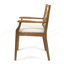 Chaise de salle à manger, 2 pièces avec 2 coussins crème, pour cour, bord de piscine, jardin-625082986