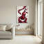 Ensemble de 1 tableau sur toile représentant un violon rouge-129344227-129344228