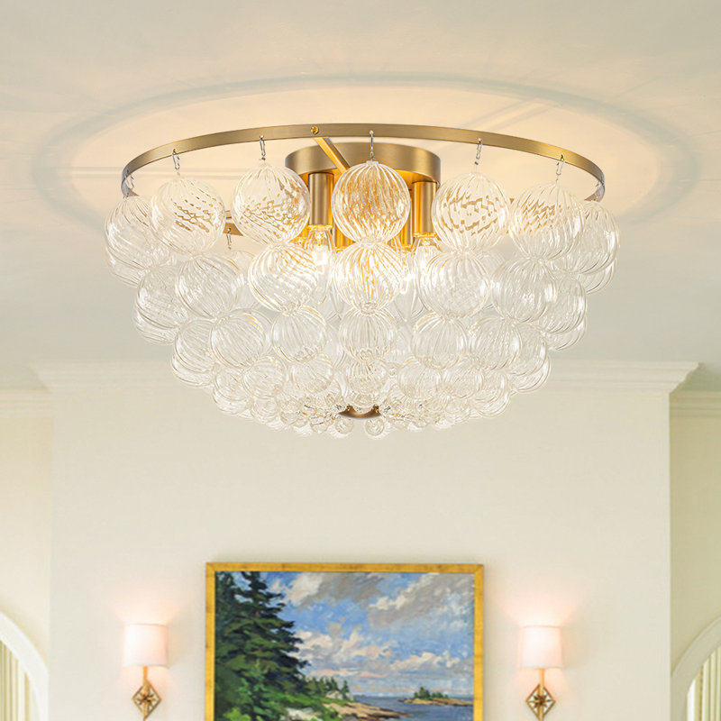 Plafonnier semi-encastré 6 lumières