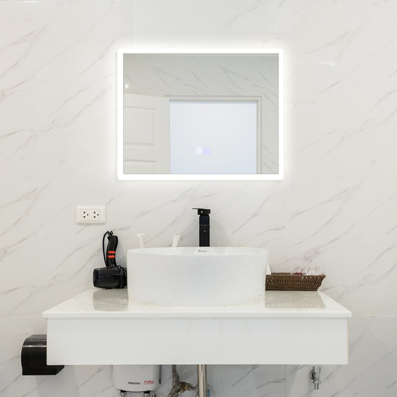 LED Lighted Makeup / Bathroom Mirror, 32" x 24"