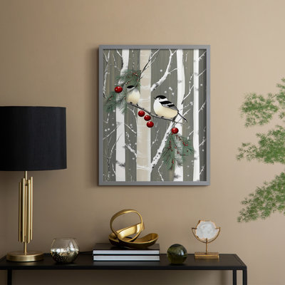 «Christmas Holiday Art CII», reproduction encadrée - bois massif
