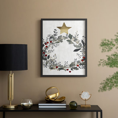 «Christmas Holiday Art», reproduction encadrée cmxxxix - bois massif