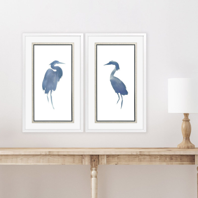 Heron in Blue S/2 Print by Alvarez Propac Images