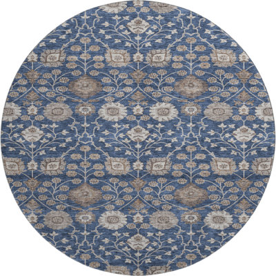 Premium Machine Washable Gurubaksh AMF1155 Floral Rug