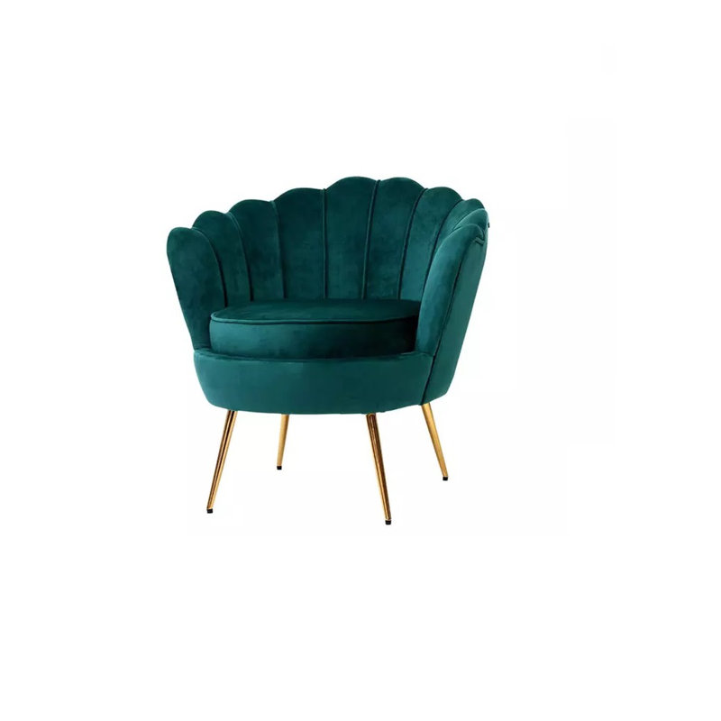 Chaise d'appoint (ensemble de 2), Velours vert