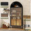 Armoire de rangement, vitrine arquée avec lumière DEL