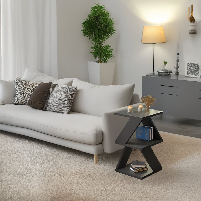 Table de bout en Z, Anthracite