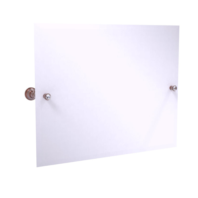 Miroir de meuble-lavabo biseauté sans cadre Gavin, H 21 po x l 26,8 po, Cuivre antique