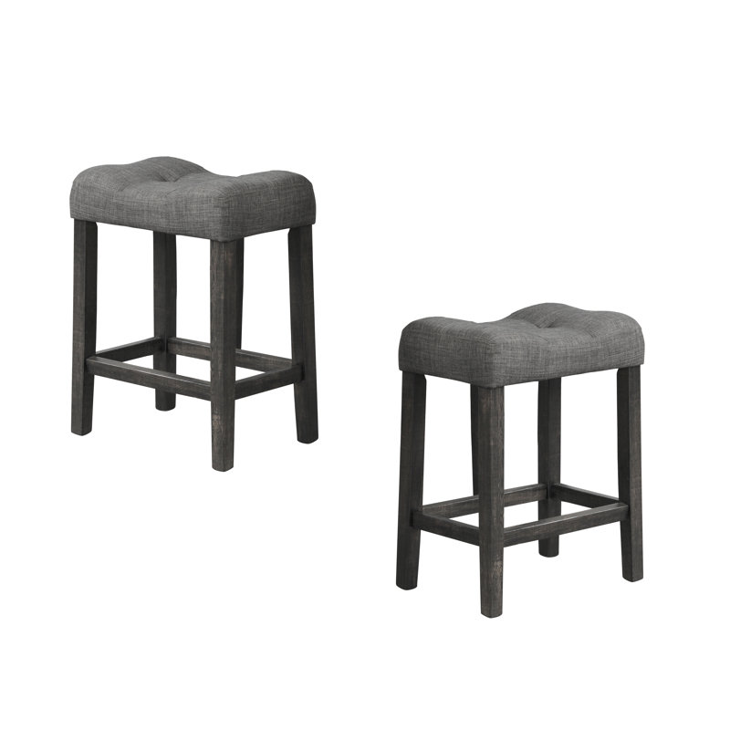 Dereham 19" Upholstered Counter Height Set , Black Charcoal