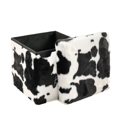 Go-Poufs Knock-Down Small Cube Faux Fur Storage Ottoman |12"x12"x12" by Lifestyle Group Distribution