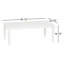 Lilah White Aluminum Coffee Table
