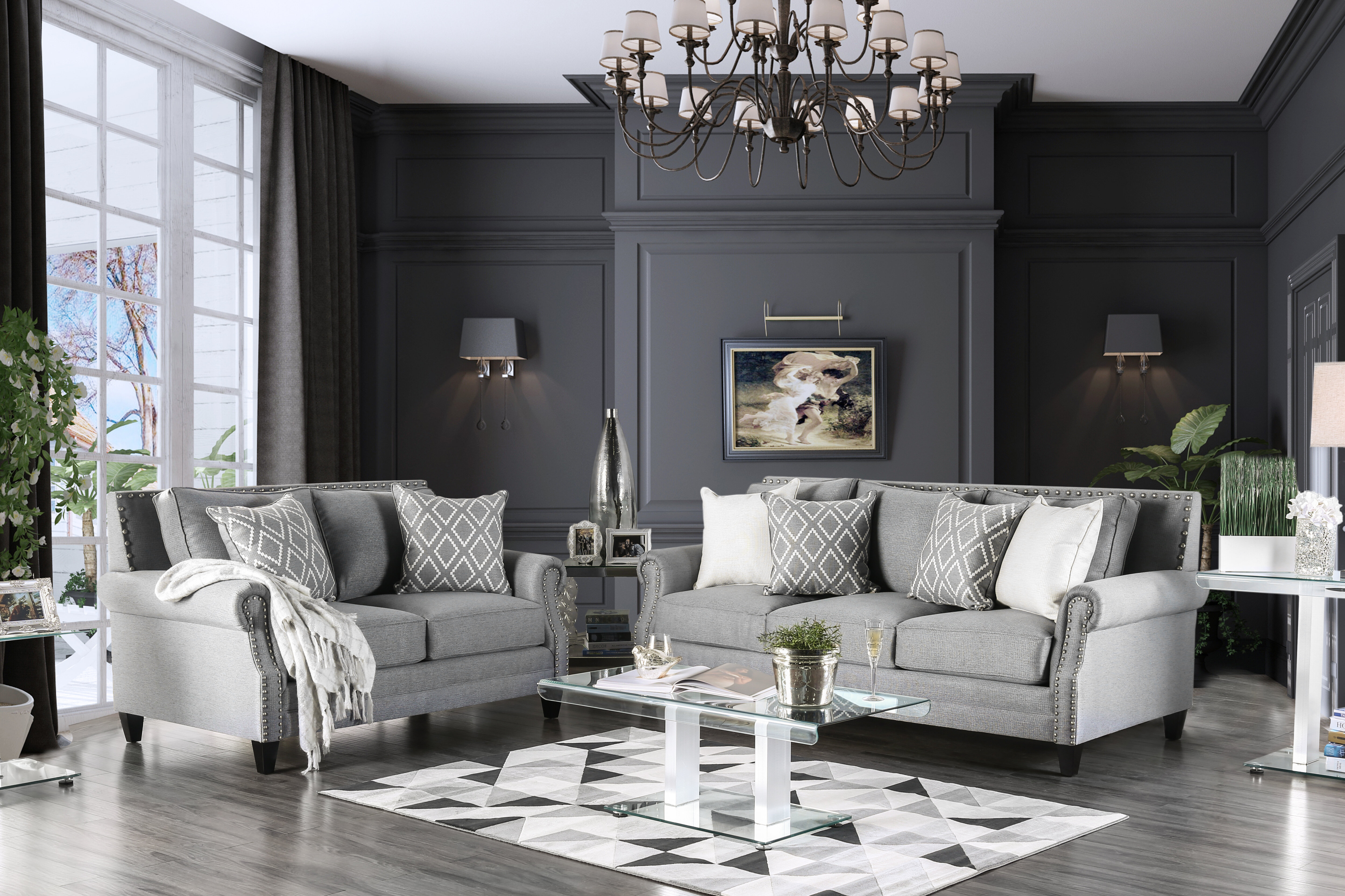 The Adrian Gray Living Room Collection, 56% OFF