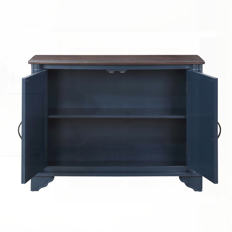 Console rétro avec tablettes de rangement réglables