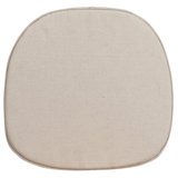 Coussin en toile de jute à dossier croisé avec sangles d'attache et housse amovible
