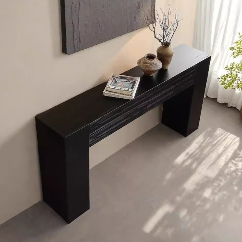 Modern simple black console table, 29.5" H x 63" W x 11.8" D