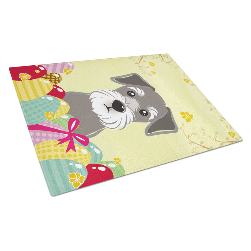Planche à découper en verre trempé à caroline de pâques, Schnauzer