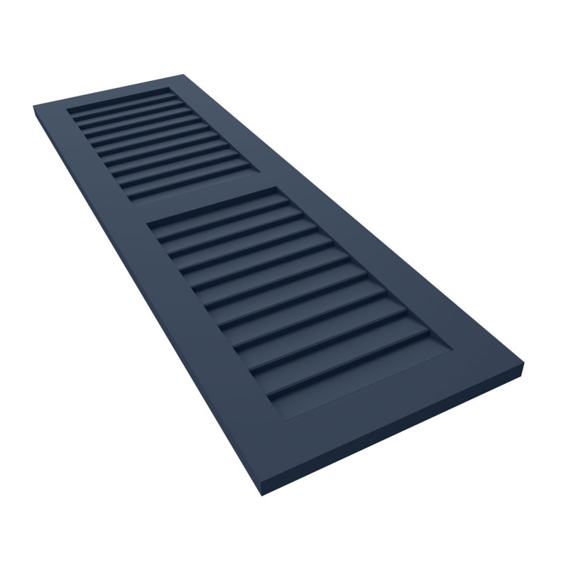 Deux volets à persiennes égales EnduraCore Composite, 15"W, Bleu nuit sans étoile, H 41 po