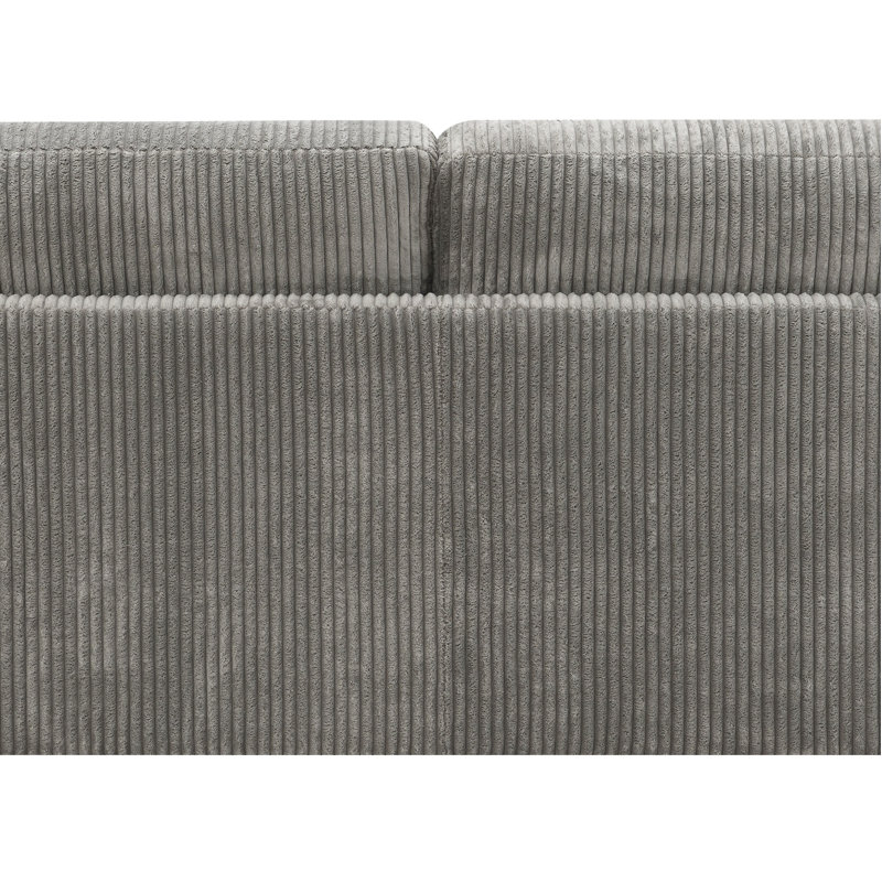 Canapé modulaire réversible en velours côtelé avec 6 coussins