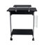 Chariot d'ordinateur compact avec rangement, espresso