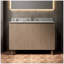 Meuble-lavabo autoportant Heidelberg 48 po à motif bois avec lavabo, comptoir en granit naturel, lavabo en céramique et 3 trous pour robinetterie (robinet et bonde non inclus).