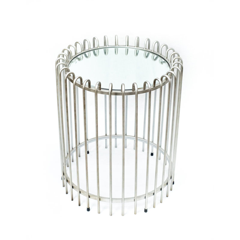 Cadillon Mirrored Glass Tray Top Nesting Tables