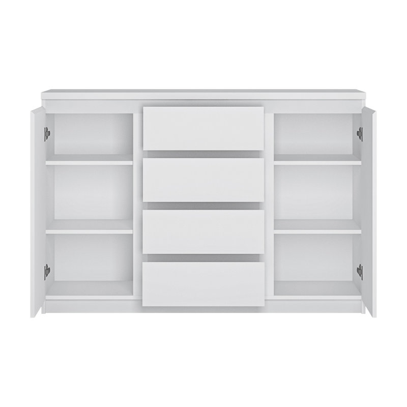 Canizales 135.4cm W 4 - Drawer Chest of Drawers, White