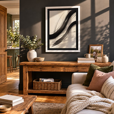 Flowing Lines In Ink Minimalist - Print