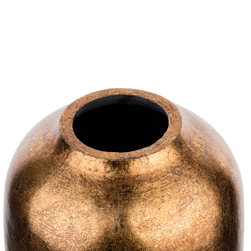 Kendal Handmade Terracotta Floor Vase, Gold