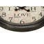 Horloge murale ronde 16 po, horloge murale, brun antique, transitionnel