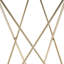 Table de bout ronde 23 po et rangement en métal doré