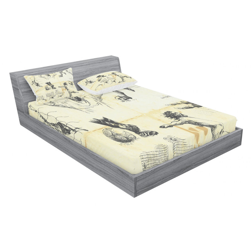 Microfiber Sheet Set, Queen Sheet Set with Fitted Sheet