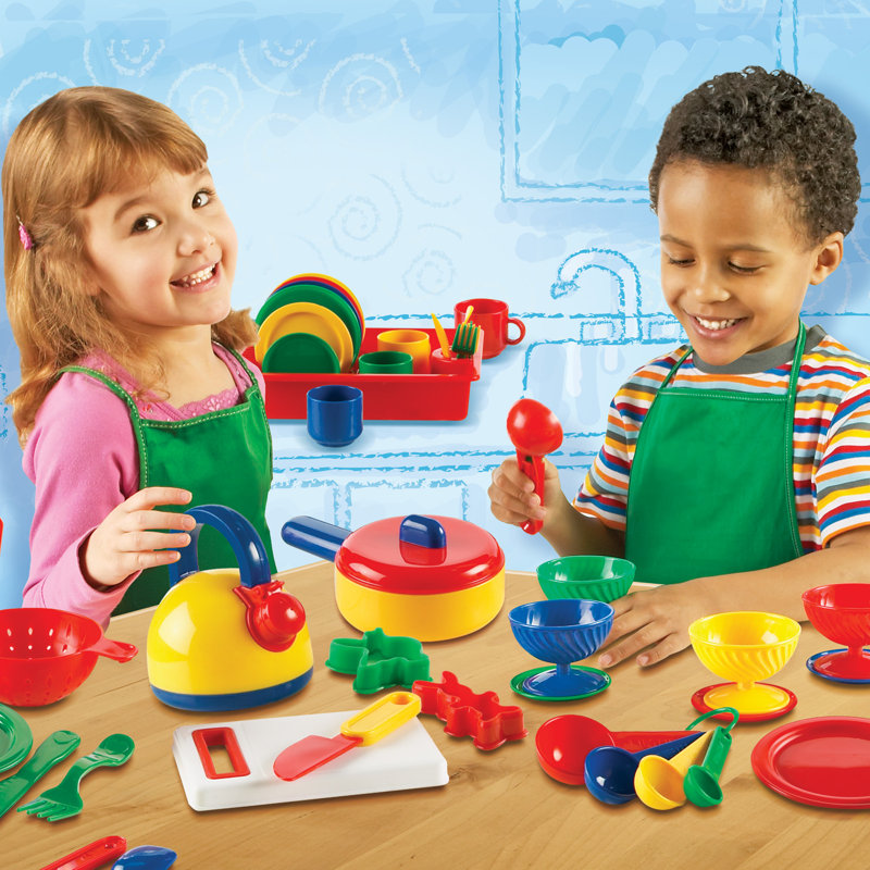 Colorful 73-Piece Pretend Play Kitchen Set for Kids