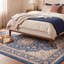 Tapis persan traditionnel audacieux en acacia, bleu marine, ivoire, or, vert et rose, lavable à la machine, antidérapant, à poils courts, adapté à l'intérieur et à l'extérieur, pour salon, chambre, salle à manger, entrée, couloir, bureau.-156681818