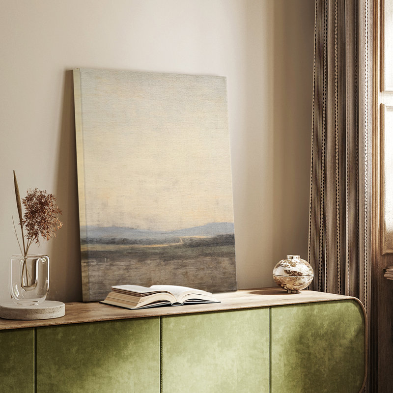 Paysage rétro - impression sur toile tendue, H 61 po x l 41 po