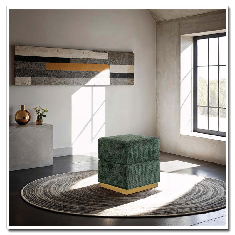 Repose-pieds avec rangement Accent, Vert