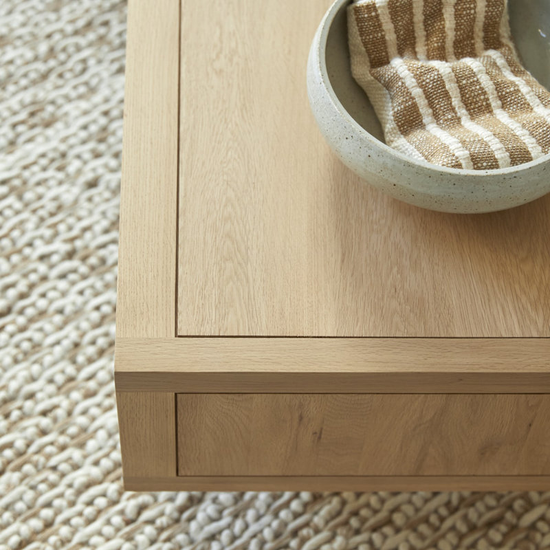 Jonàk Solid Wood Coffee Table, Natural Wood