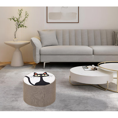 Nashwan Solid Wood Accent Stool
