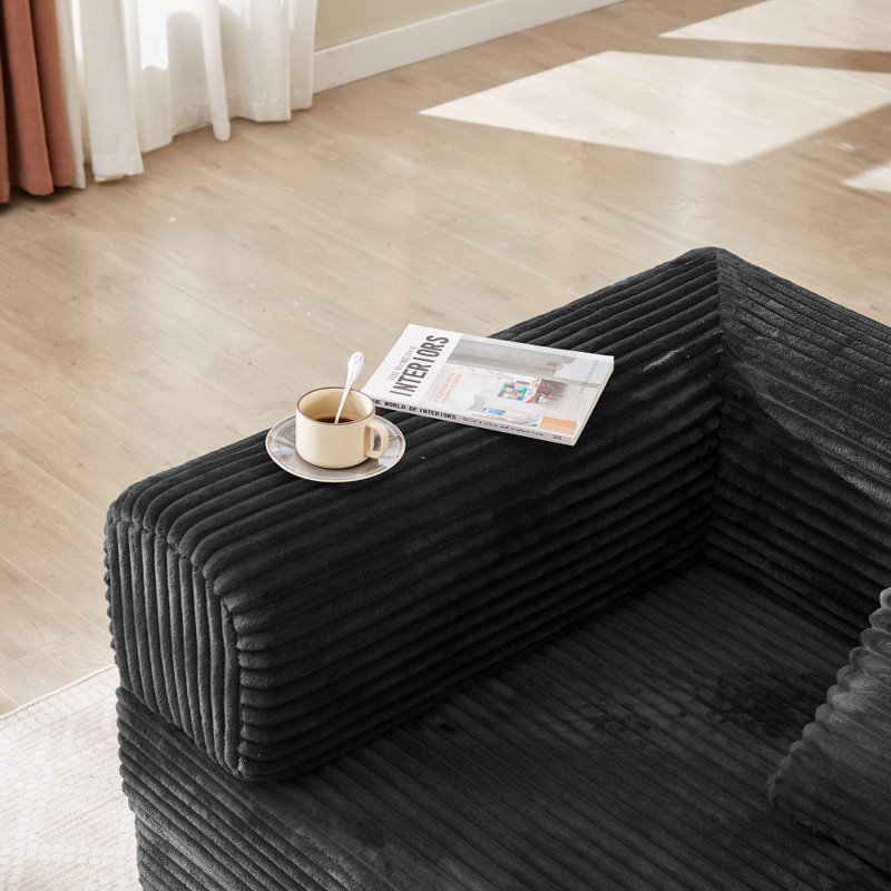 Canapé-lit convertible de 81 po avec 2 coussins, un canapé-lit escamotable 2 en 1, un canapé-lit pliant en velours côtelé pour la chambre à coucher du salon