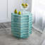 Tabouret avec design Capiz, bleu multi