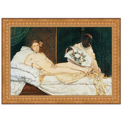 «Olympia, 1863» par Edward Manet, reproduction d'art encadrée