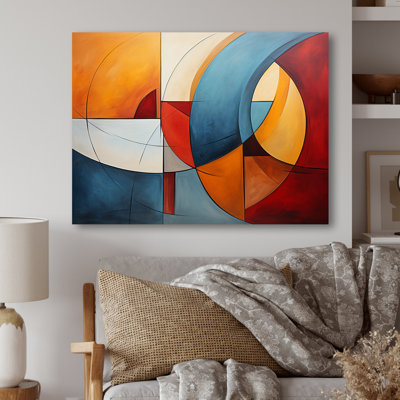 Cubism Geometric Form I - Cubism Print on Metal