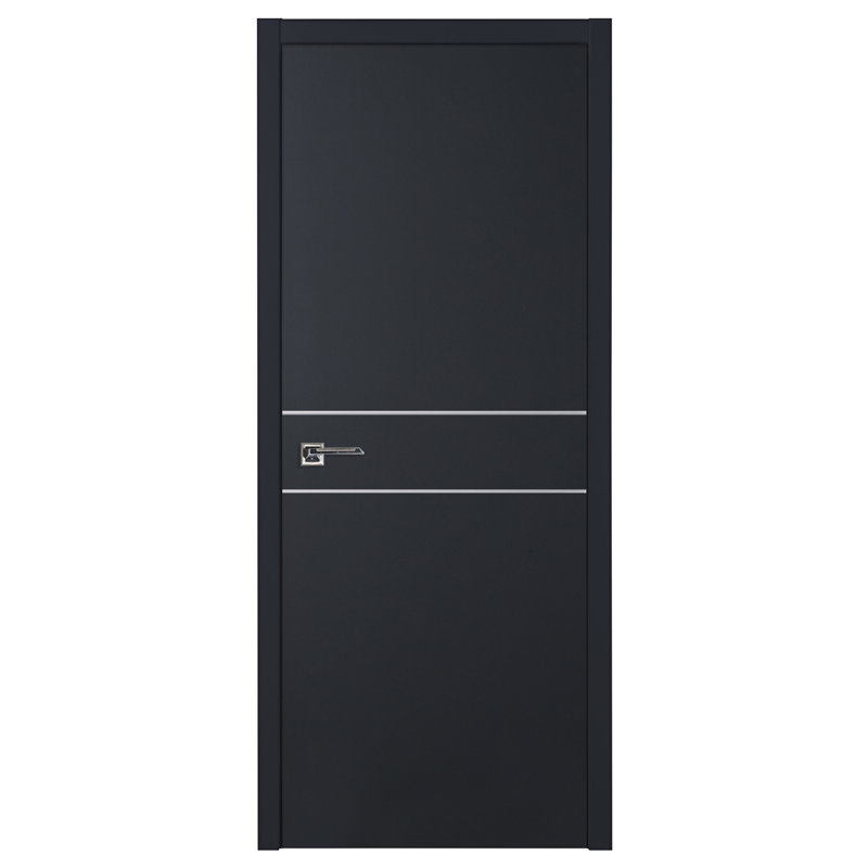Glam G-Pro 008 Porte intérieure stratifiée blanc doux pré-suspendue 24 po x 80 po à ouverture à gauche, Gauche, 24 po x 80 po