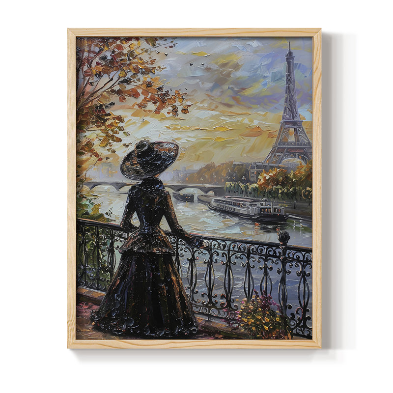 Reproduction encadrée WIVEN Series DCIV - bois massif, Naturel, H 30 po x l 24 po