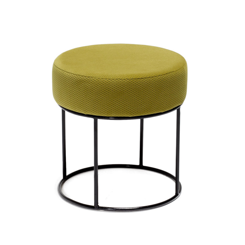Repose-pieds Emmi-Leigh, Polyester moutarde 100 %