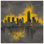 Tapisserie murale jaune paysage urbain