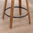 Deering Modern Upholstered Faux Leather 360° Swivel Stool with Curved Wood Legs-1215229282