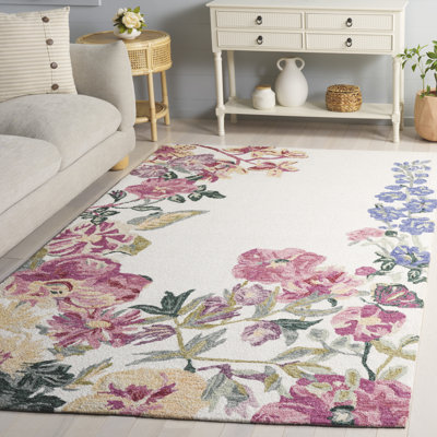 Tapis d'intérieur en laine touffeté à la main Jardin