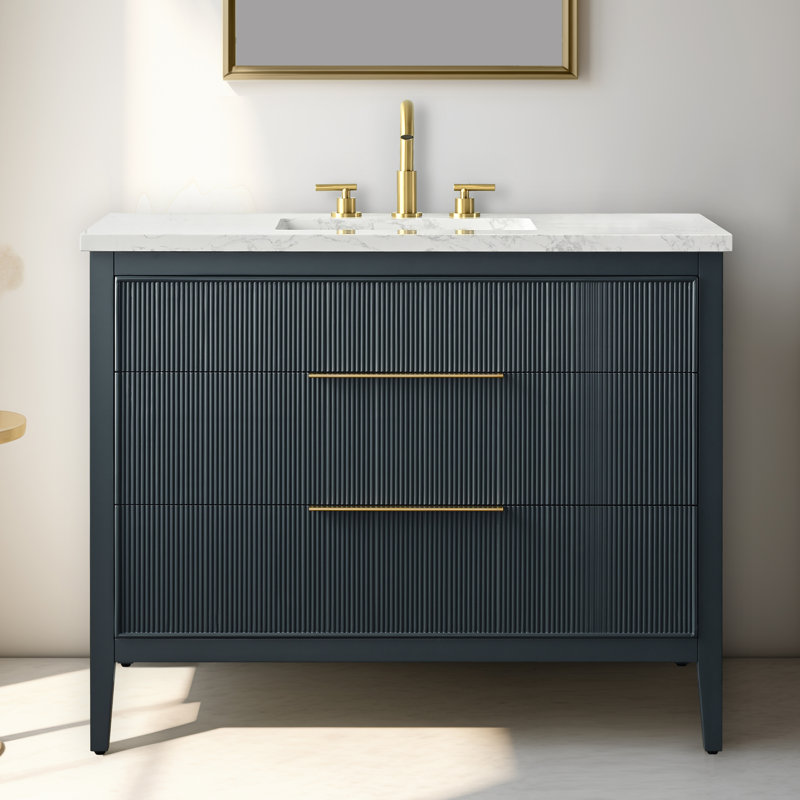 Emma 42" W Single Vanity, Vintage Blue