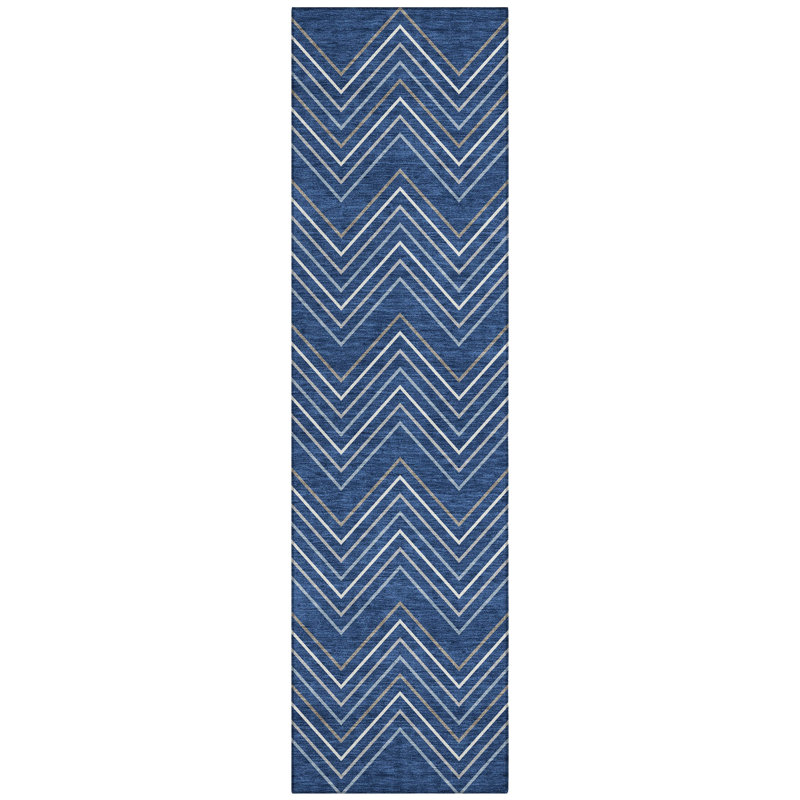 Machine Washable Indoor/Outdoor Jozwiak ACN2391 Geometric Rug, Runner 2'3" x 7'6"