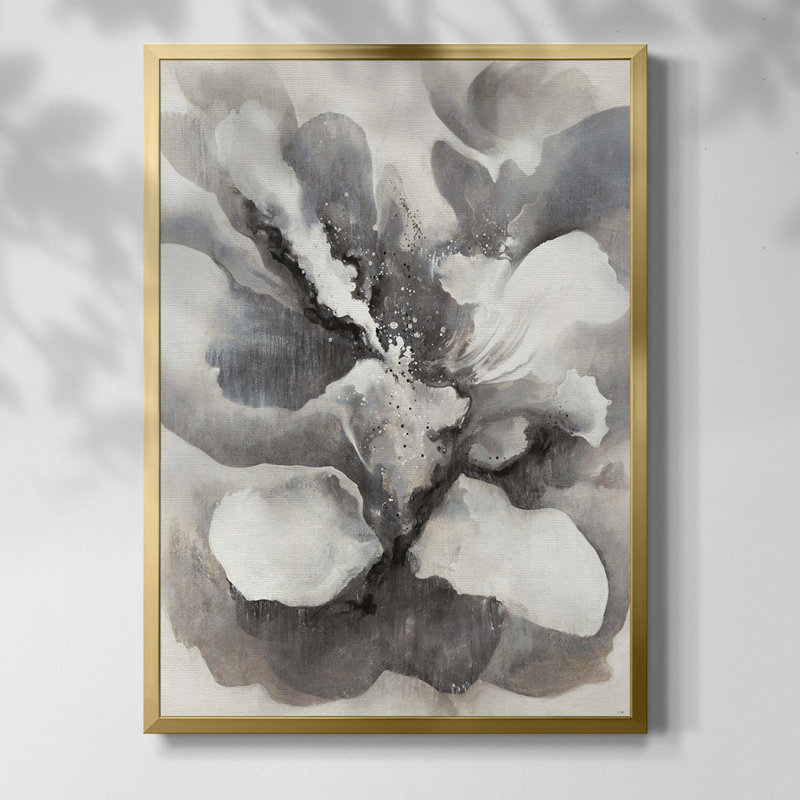 Neutral Wash II - impression d'un seul cadre photo, Toile avec cadre doré, Pas de tapis